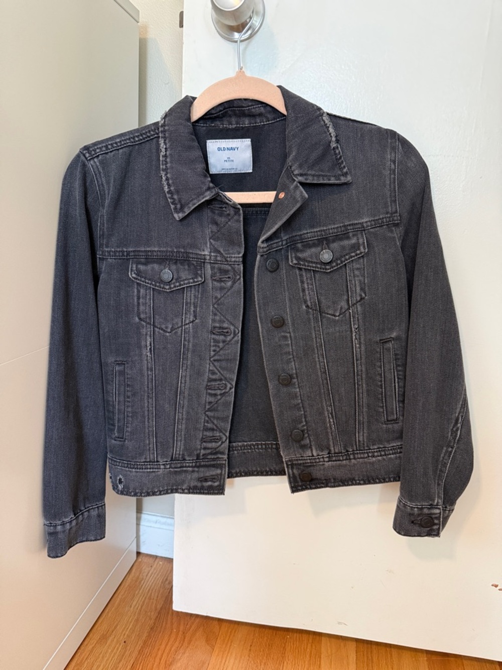 Old Navy Dark Gray Denim Trucker Jacket